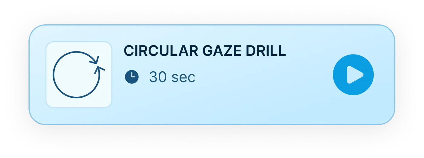 Vision Evo circular eye movement exercise