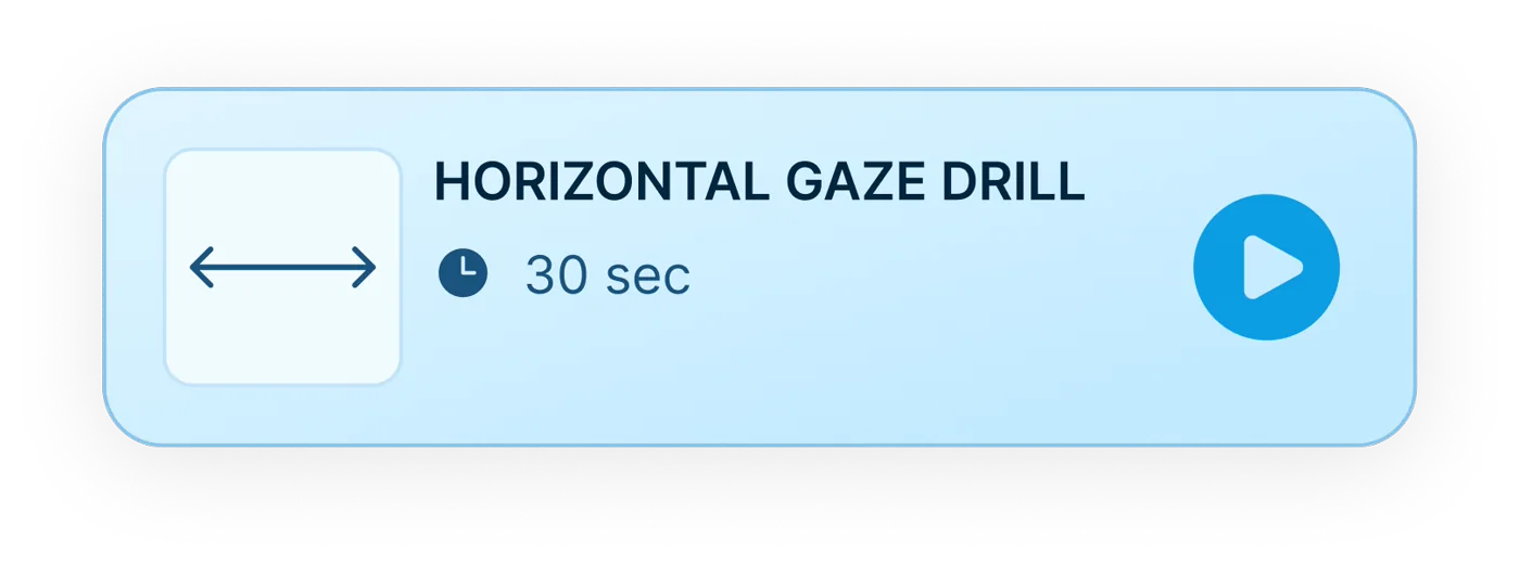 Vision Evo horizontal eye movement exercise