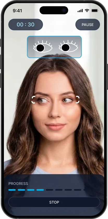 Vision Evo app screen